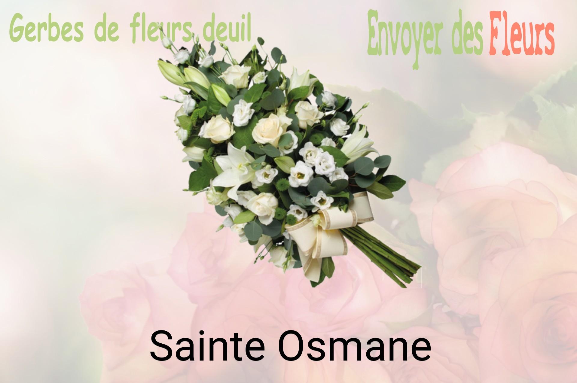 Gerbe de fleurs de deuil livrée à Sainte-Osmane